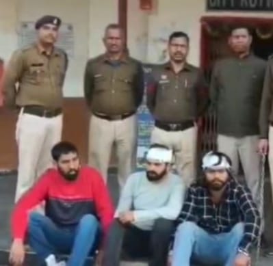 अंबिकापुर में हथियारबंद हरियाणा गैंग के तीन आरोपी गिरफ्तार