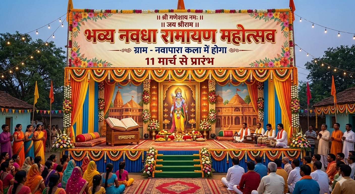 नवापारा कलां में 11 मार्च से होगा 24वां अखंड नवधा रामायण एवं मानस गायन महोत्सव