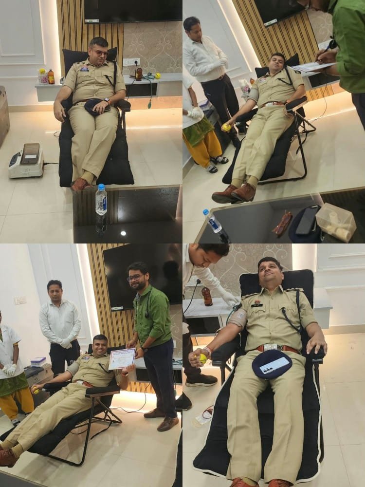 कोरबा में एसपी सिद्धार्थ तिवारी, एएसपी लखन पटले व सीएसपी प्रतीक चतुर्वेदी ने किया रक्तदान, साइबर चौपाल में दिया जागरूकता का संदेश….