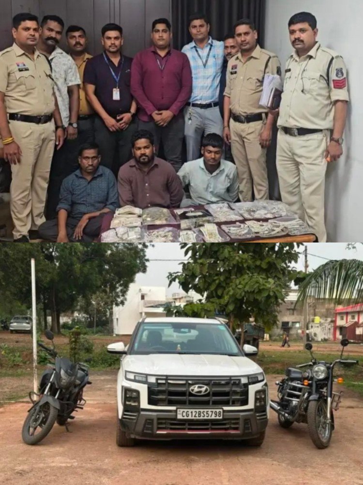 कोरबा के तीन चोर गिरफ्तार, चोरी की रकम से खरीदी क्रेटा और बुलेट…..
